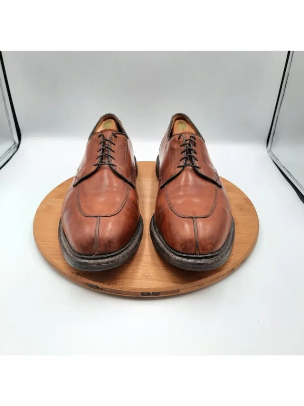 Allen Edmonds Ashton Mens 13 Shoes Chili Brown Leather Split Toe Dress Sneakers
